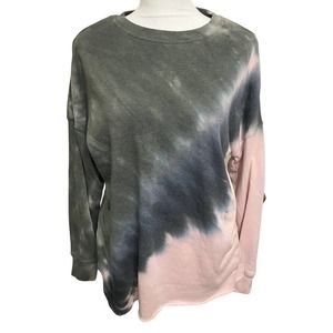 Green tea Womens Yoga Active Tie Dye Pullover Sweater Size Small Super Soft!!